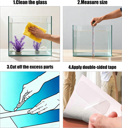 3 Pack Aquarium Background 48x24 inches Fabric Aquarium Background Fish Tank Undersea Corals Sunshines Rock Aquatic Plants