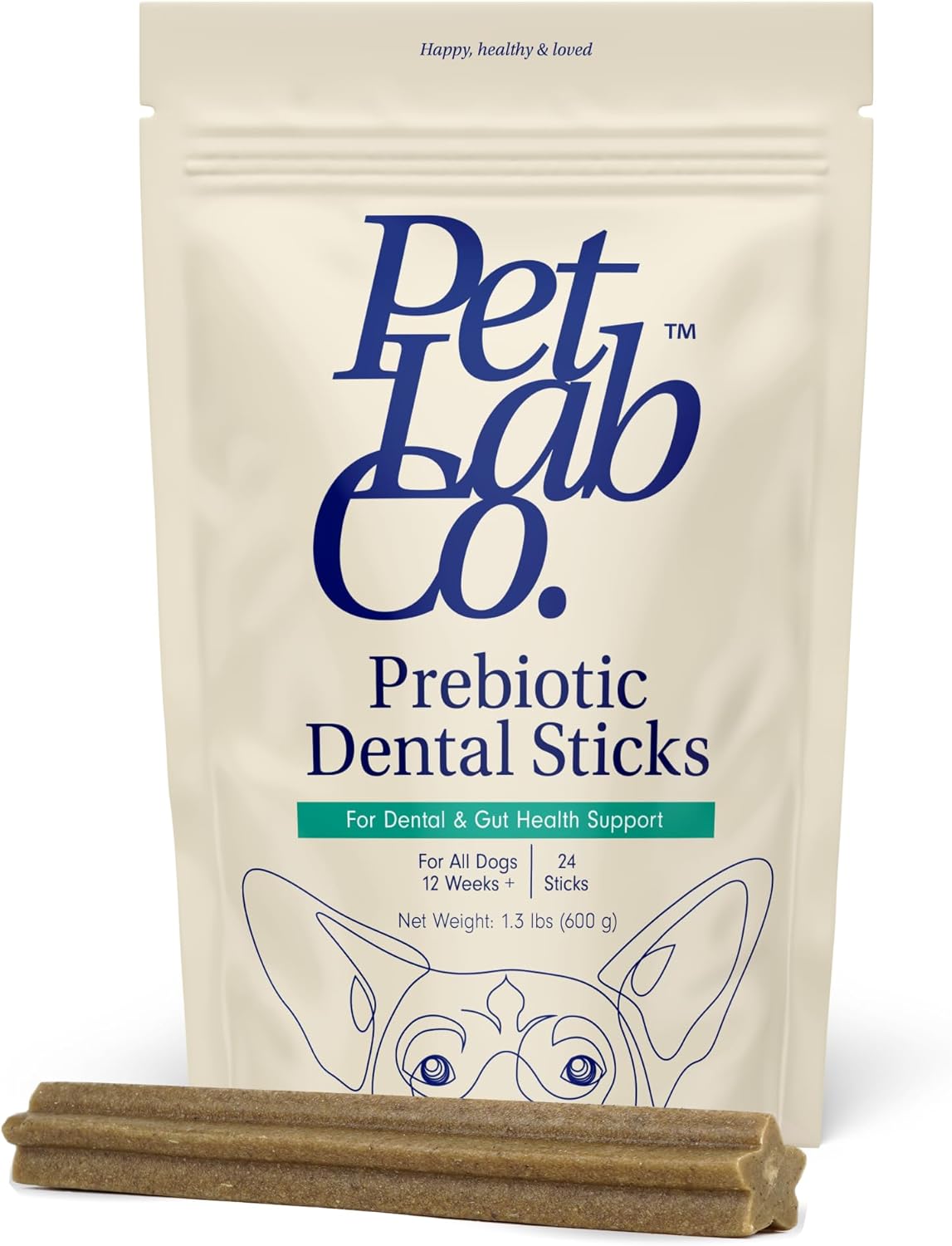 PetLab Co. Dental Sticks – Dog Dental Chews -Target Plaque & Tartar Build-Up at The Source - Designed to Maintain Your Dog’s Oral Health, Keep Breath Fresh and Provide Digestive Help (24 Sticks)