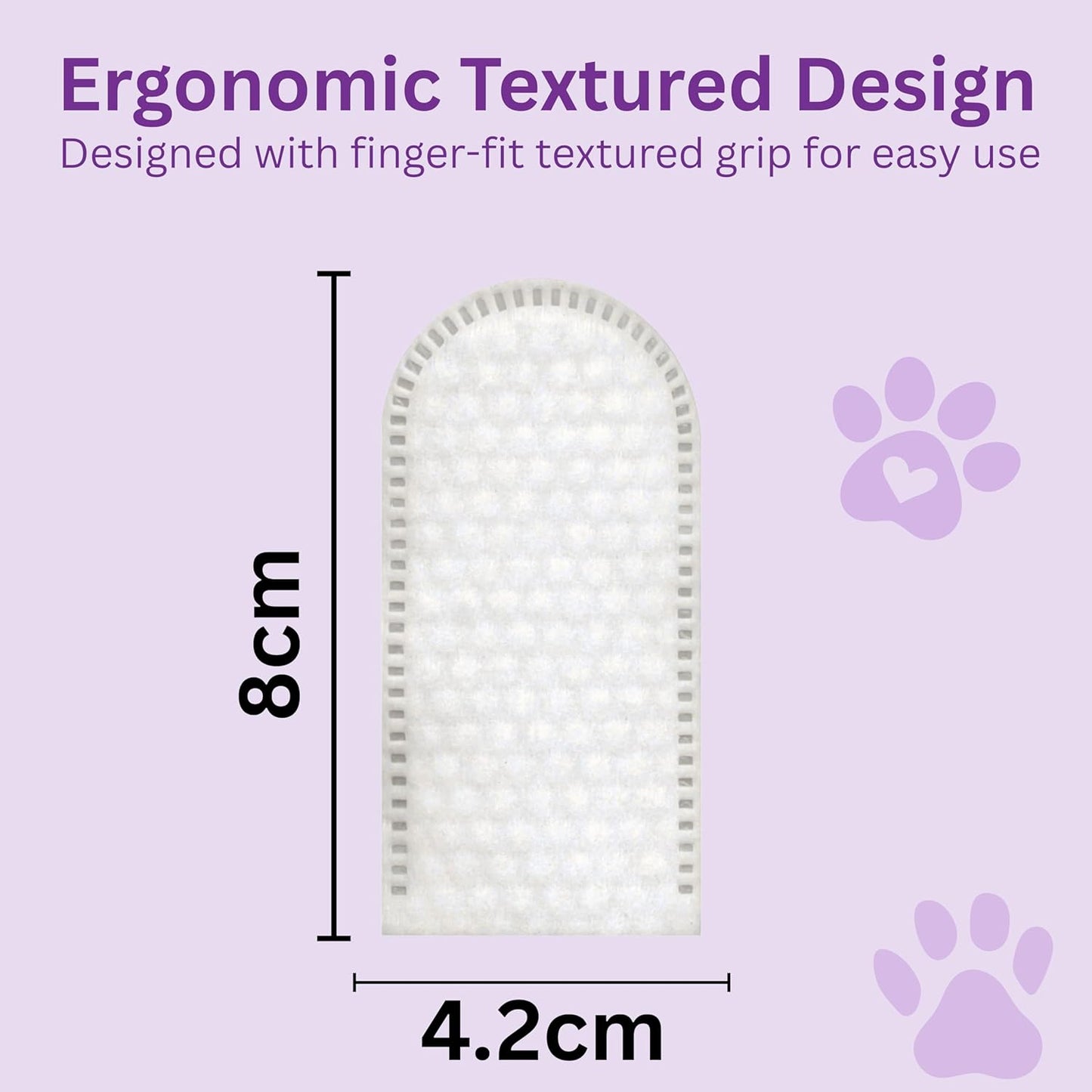 100 Finger Wipes - Pet Dental Wipes for Dogs & Cats - Dog Teeth Cleaning Powder & Toothpaste Alternative - Dog & Cat Teeth Cleaning Wipes - Freshen Breath & Reduce Plaque