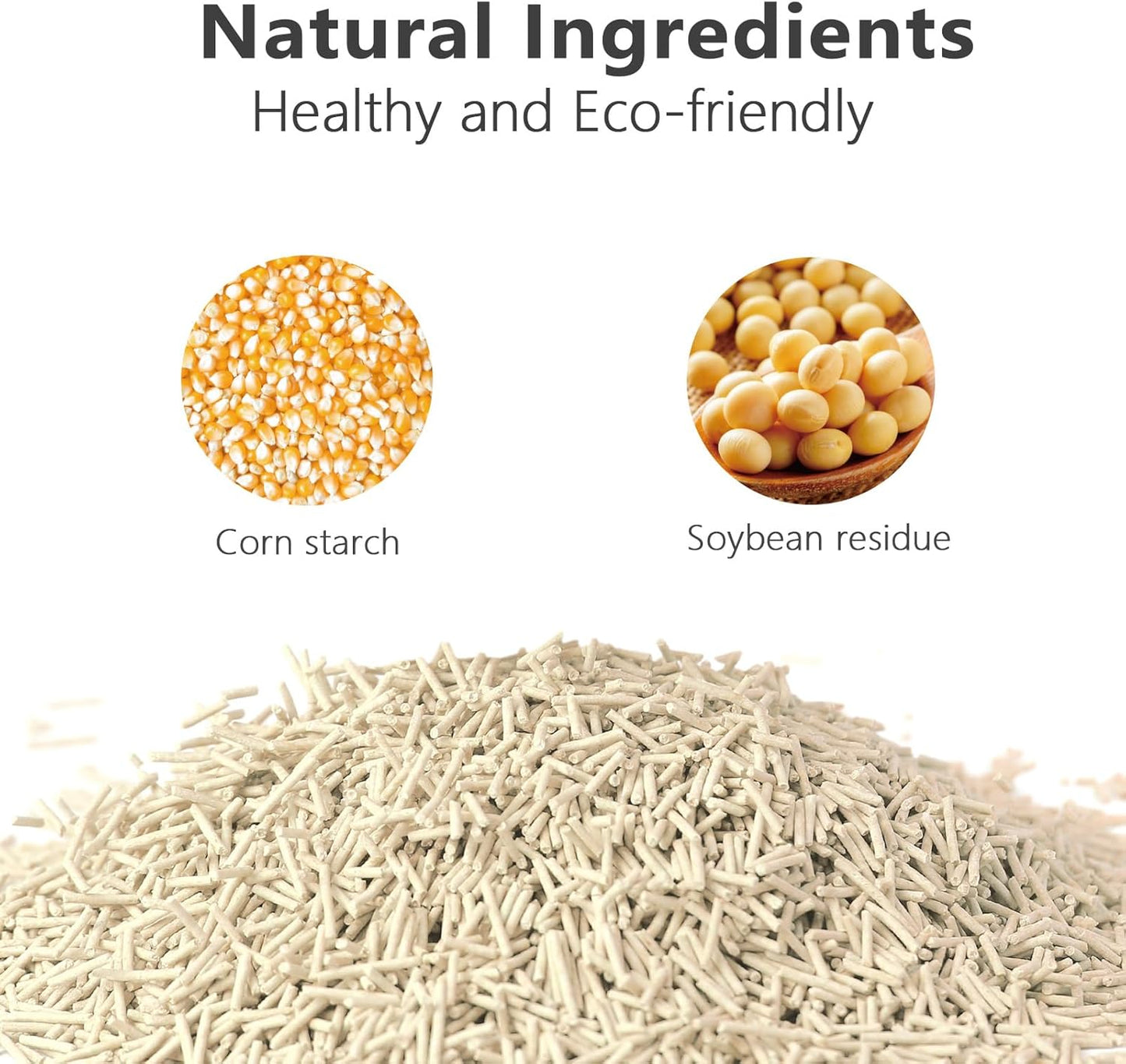 Tofu Cat Litter - Strong Clumping, Ultra Absorbent, Odor Control, Flushable, Low Tracking, Low Dust Tofu Litter Pellets - 3 Packs/18LB (Original Flavor)