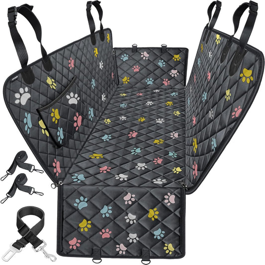 URPOWER Dog Car Seat Cover for Back Seat, Waterproof Dog Hammock for Cars, Trucks and SUVs, 600D Heavy Duty Scratch Proof Nonslip Durable Soft Pet Backseat Protector