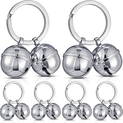 Abbylike 6 Pack Dog Stainless Steel Collar Bells - Extra Loud Pet Tracker Training Bells for Dog & Cat Safety & Tracking, Fits Small Medium Large Pets