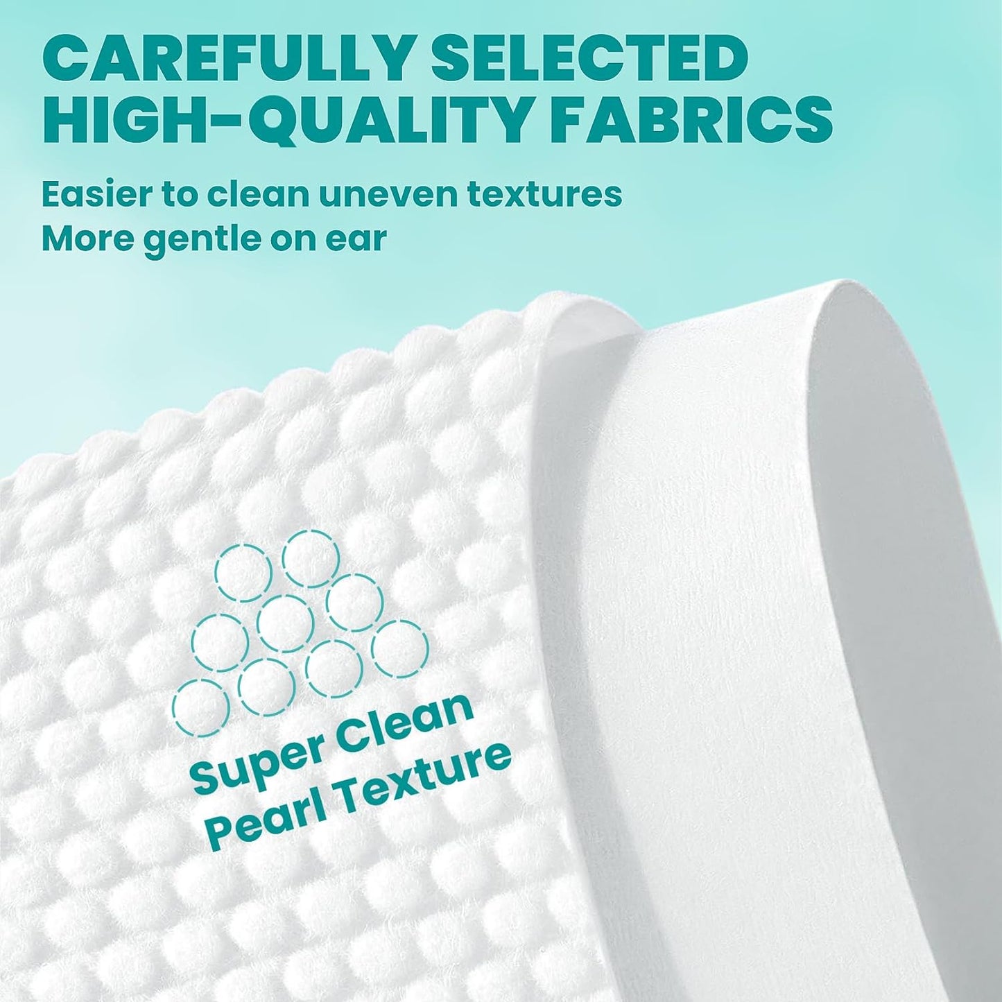 Ear Cleaner Finger Wipes 60 Counts, Dog Ear Cleaner, Grooming Kit Care for Dogs and Cats, Soft & Easy Otic Cleaning Pads, Remove Wax, Dirt & Stop Smelly, Itchy, Non-Irritating, Coconut Scent