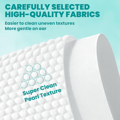 Ear Cleaner Finger Wipes 60 Counts, Dog Ear Cleaner, Grooming Kit Care for Dogs and Cats, Soft & Easy Otic Cleaning Pads, Remove Wax, Dirt & Stop Smelly, Itchy, Non-Irritating, Coconut Scent