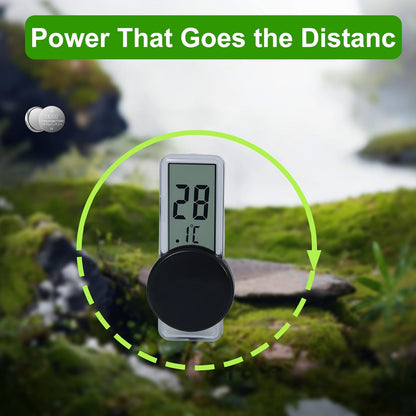 Reptile Terrarium Thermometer Hygrometer, Digital LCD Temperature & Humidity Gauge with Suction Cup, Vivarium/Tank Monitor for Bearded Dragons Geckos Lizards Snakes Turtles Frogs Amphibians