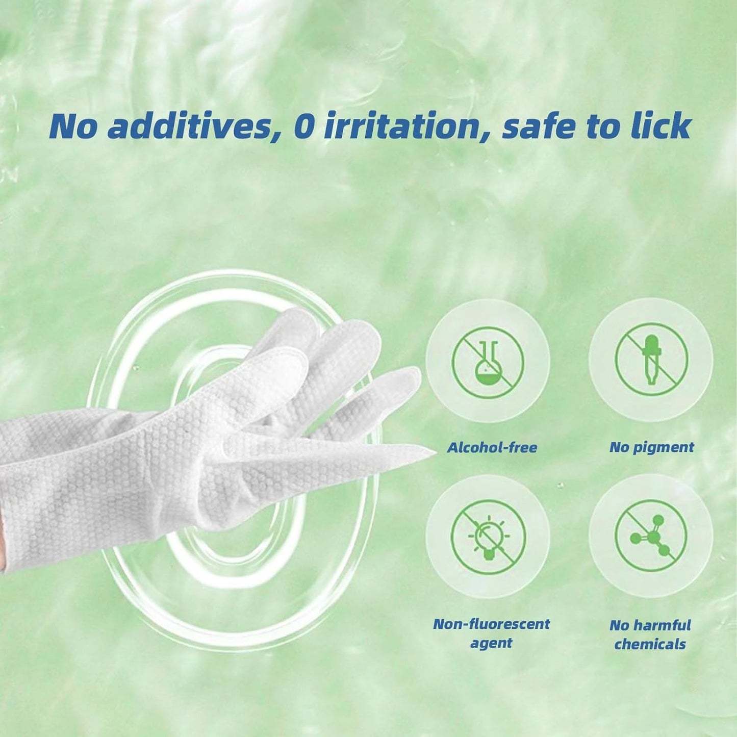 Pet Glove Wipes for Dogs 6 PCS, Disposable Dog Bathing Gloves for Paws, Face, Butt, and Body, Pet Cleaning Wipes Deodorizing & Hypoallergenic, Rinse Free Grooming Wipes for Cats & Puppies