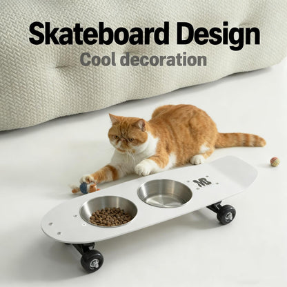 Dog Bowls Water and Food Cat Bowl Stainless Steel Bowl Pet Feeder Bowls for Medium Dogs and Cats Puppies, Silver