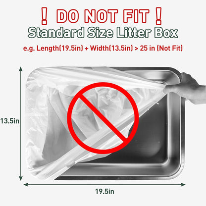 ANWA 40 Count Cat Litter Box Liners for Automatic Cat Litter Box and Litter Box Robot 4/3, Heavy-Duty, Extra Thick