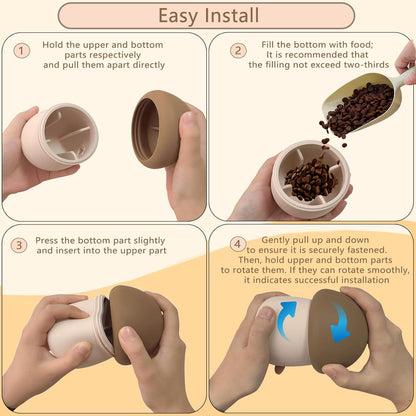 Interactive Dog Feeder Puzzle Toys, Silicone Treat Dogs Enrichment Toy, Slow Dog Food Dispenser, Keep Them Busy, Healthy Eating, Mental Stimulation for Medium Small Puppy and Cat