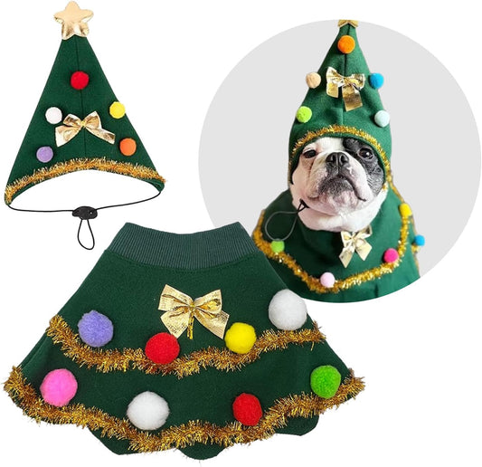 Christmas Pet Outfit，Custom Fit Holiday Clothes for Dogs & Cats,Soft, Comfortable & Festive Apparel,Perfect for Holiday Photos & Parties– Size M fits Pets Weighing 5–8lbs