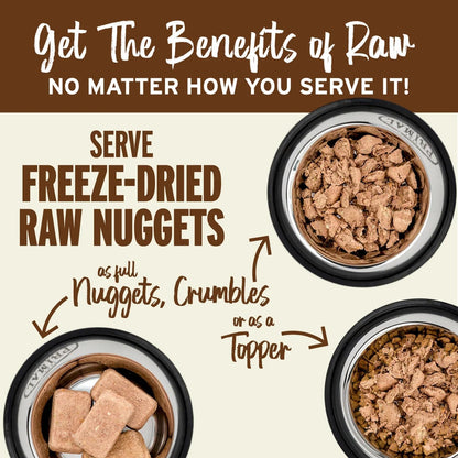 Primal Freeze Dried Raw Dog Food Nuggets, Duck, Complete & Balanced Meal, Also Use as Topper or Treat, Premium, Healthy, Grain Free, High Protein Raw Dog Food, 5.5 oz