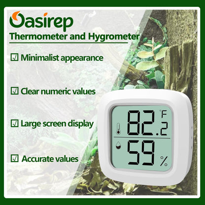 Reptile Thermometer and Hygrometer – Fast Accurate LCD Digital Temp & Humidity Meter for Bearded Dragon Tank Accessories, Lizard, Snake, Turtle, Amphibians, Small Animal Habitat