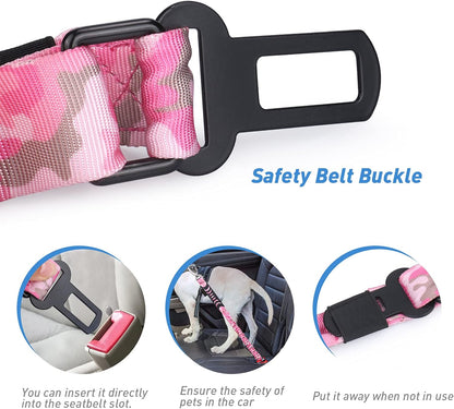 Hotsky Tactical Dog Harness and Leash for Medium Dogs No Pull, Adjustable Military Service Dog Vest Reflective Pet Harness with Control Handle Molle System for Dogs Training Walking(Pink Camo, XL)