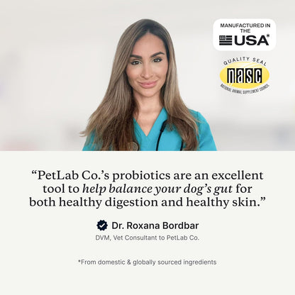 PetLab Co. Probiotics for Dogs - Support Gut Health, Occasional Diarrhea, Digestive Health, Paw Licking & Seasonal Allergies, Pork Flavor, 30 Soft Chews, Formulated for Large Dogs, Packaging May Vary