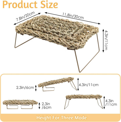 BNOSDM Reptile Cork Bark Substrate and Sea Grass Bed Mat for Lizard, Gecko