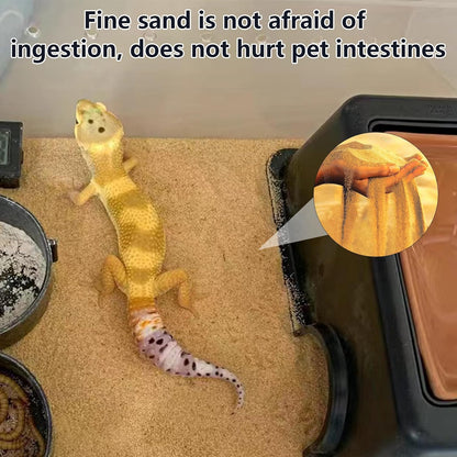 BNOSDM Reptile Sand Bearded Dragons Substrate Sands Lizard Terrarium Bedding Desert Blend for Snakes Geckos Chameleon Tortoise Frogs Scorpion Invertebrates Amphibian 2.2lb (Yellow)