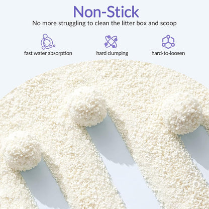 Non-Stick Ultra Clumping Cat Litter, Dust-Free Unscented Kitty Litter, Made of Pet Friendly Natural Cassava with Odor Control, Last Twice as Long as Clay Litter, 9 lbs (7.5 Liters) X 1 Pack