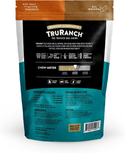 TRURANCH Large Collagen Rolls Roast Beef & Pumpkin Pie, 1 Bag, 8 Count, Holiday Limited Edition, Hydrolyzed Collagen, Rawhide Free, Healthy Limited Ingredients, for Small, Medium and Large Dogs