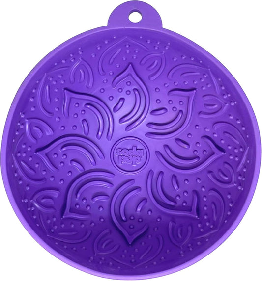 SodaPup Garden Tipsy Bowl eMat – Durable Lick Mat Enrichment Feeder Made in USA from Non-Toxic, Pet-Safe, Food Safe Rubber for Mental Stimulation, Avoiding Overfeeding, Calming, & More