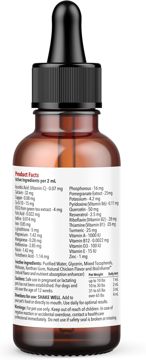 Advanced Multi Liquid Concentrate Vitamin for Dogs & Cats, 4oz