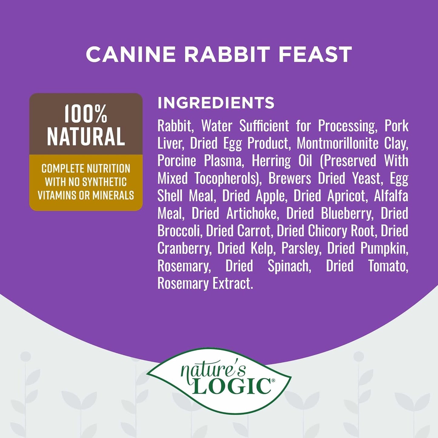 Natures Logic NL00180 Grain-Free Rabbit Feast Wet Dog Food, One Size