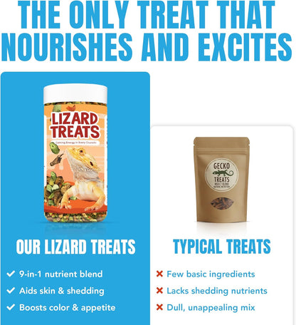 JOR Bearded Dragon Fruit & Insect Mix, Sun-Dried Vegetables, Freeze-Dried Bananas, Crickets, Mealworms & Calcium-Enriched Silkworms, Tasty Balanced Meal for Turtles, 3.5 oz