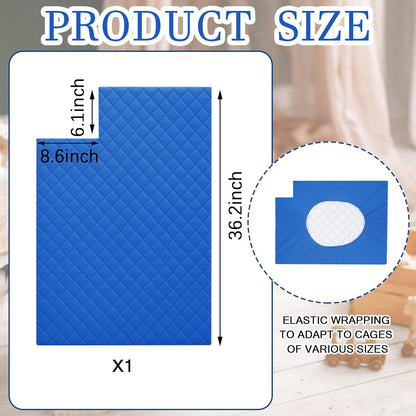1 Pcs Ferret Cage Liner Washable Ferret Pads Bedding Cage Accessories Kit for Small Animals Hamster Rats Chinchillas Hedgehogs Guinea,Stain-Resistant Material (Top Pan Liner,Blue)