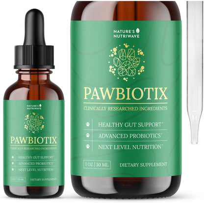 Pawbiotix Liquid probiotics for Dogs - Dog probiotics for Digestive Health | 100% Natural Dog Gut Health probiotics | probiotics for Dogs | Original Formula, Beacon Flavor, 1oz, 1 Month Supply