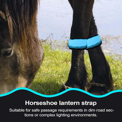 Horse Straps - Reflective Ankle Bands for Riding Safety | 4 Piece LED Horse Leg Wraps with Adjustable Fit, High Visibility & Comfortable Design for Night Riding, Parades, Farm Work, Ranch