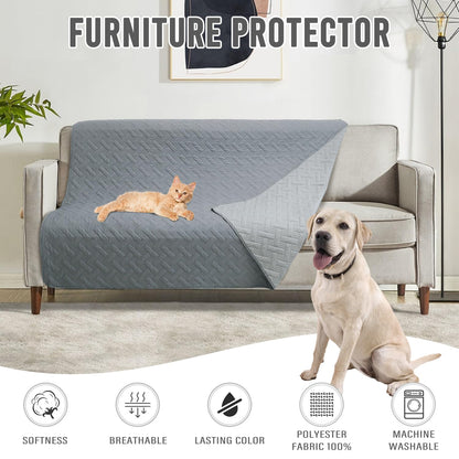 Dog Bed Cover for Pets Blankets Rug Pads for Couch Protection Waterproof Bed Covers Dog Blanket Furniture Protector Reusable Changing Pad (Dark Grey+Light Grey, 30x70)