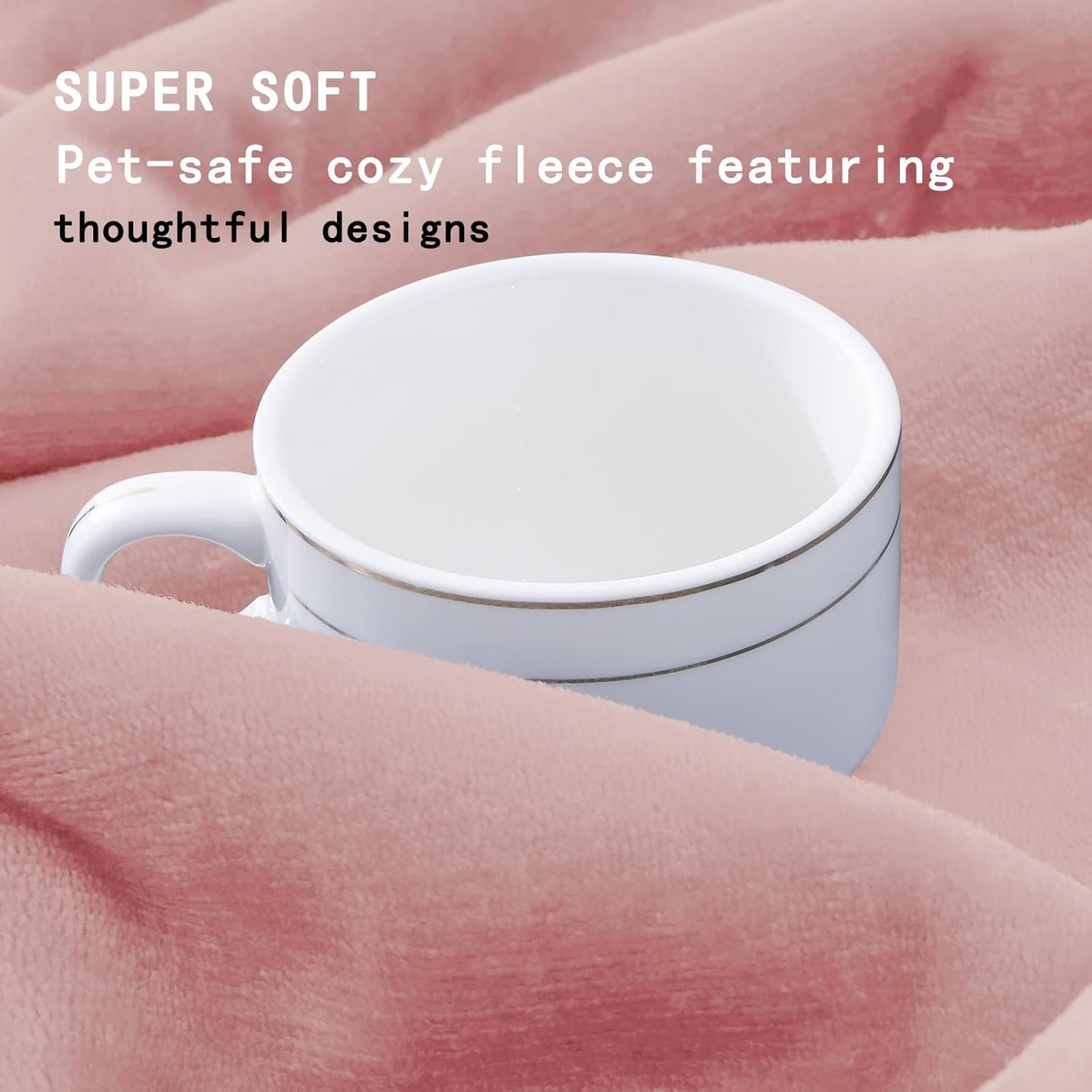 Smiry Waterproof Dog Bed Blanket, Leakproof Pet Throw Blanket for Bed Couch Sofa, Reversible Sherpa Fleece Furniture Protector Cover for Small Medium Large Dogs Cats (Dusty Pink, 50x60 inches)