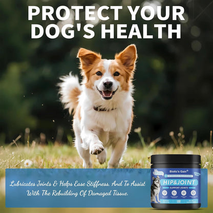 Biotic's Gain - Dog Multivitamins, 25 in 1 Complete Care, 120 Soft Chews, Chicken Flavour (120, Hip & Joint Care)