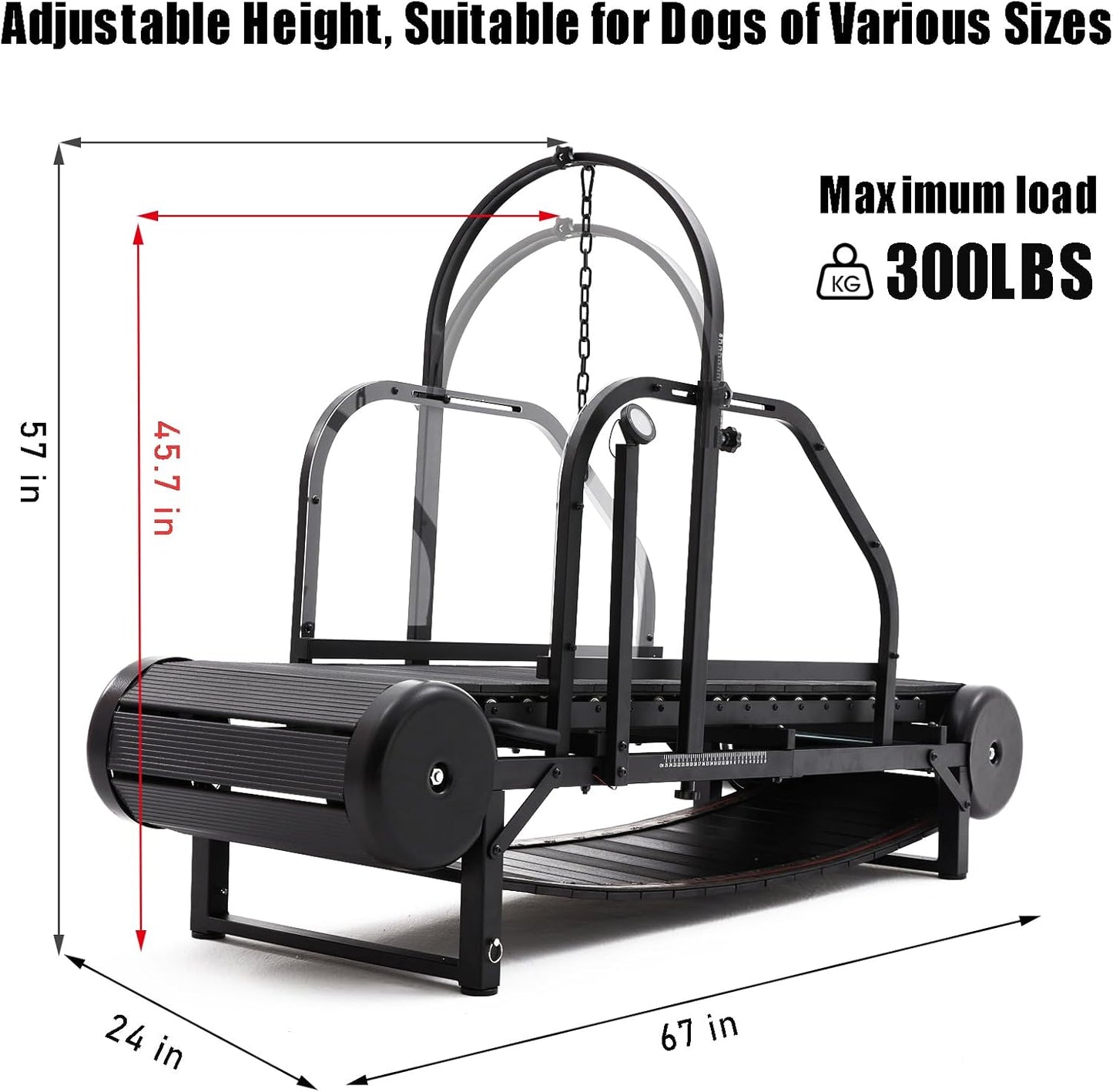 New Dog Treadmill for 2026, Non-Electric Treadmill for Dogs with Step Counter, Adjustable Incline & Brake, Dog Treadmills Suitable for Indoor and Outdoor, Supports Up to 300 lbs