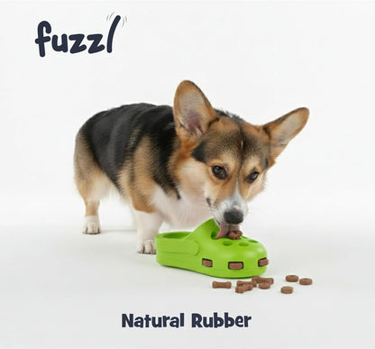 Clog Treat Toy for Dogs – Natural Rubber Chew Toy – Durable, Interactive Enrichment Feeder – Eco-Friendly, Non-Toxic & Dishwasher Safe – Green