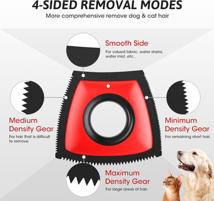 Pet Hair Removal Tool, Cat & Dog Hair Remover for Car Couch Furniture Carpet Clothing, Triangle Multi-Surface Pet Hair Remover for Auto Interior Detailing Supplies Mini Pet Hair Detailer