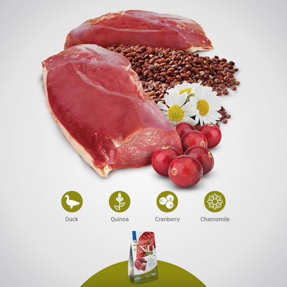 Farmina N&D, Quinoa Urinary Duck Formula Adult Dry Cat Food, 3.3lb