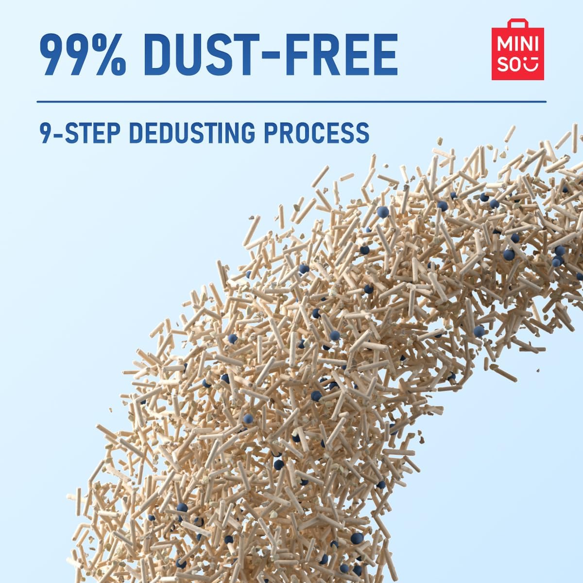 MINISO Clumping Cat Litter, Tofu+Bentonite+Cassava, Odor Control, Rapid Clumping, Water Absorbent and Toilet Flushable, Multi-Cat, Original Style, 31.6lb (4 Pack of 7.9lb Bags)