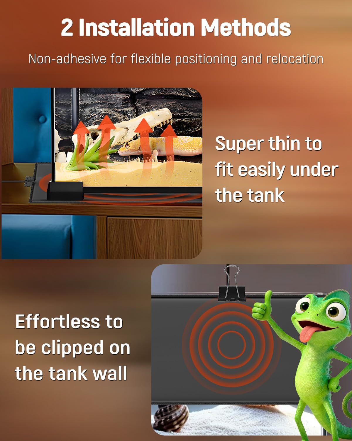 Pawfly Reptile Heat Pad with Thermostat & Timer - Reptile Heating Pads 25 W, 17.7 x 8 Inch Hermit Crabs Heating Pad, Heat Mat for Reptiles Turtles Frogs Snakes Lizards Geckos Plants Seedlings