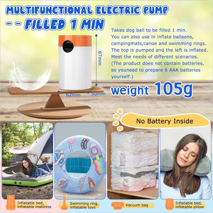 Trail Trail Herding Ball for Dogs,18” Large Indestructible Dog Ball with Electric Pump,Horse Dog Herding Toys for Australian Shepherd Collie amall/Medium Dogs(Waterproof Tri-Color Upgraded Cover)