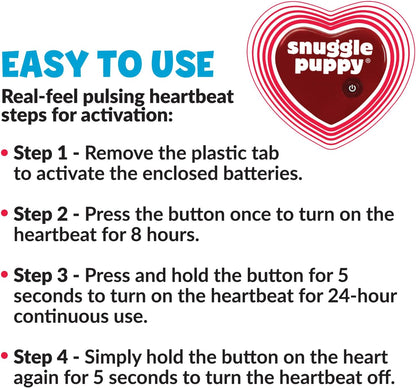 Original Snuggle Puppy Heartbeat Puppy Toy - Heartbeat Puppy for Dogs - Pet Anxiety Relief and Calming Aid - Comfort Dog Toy - Behavioral Training and Sleep Aid Cuddle buddy - Crate Training Essential