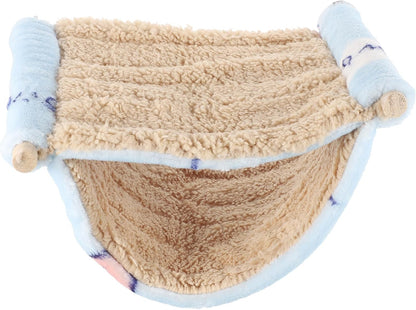 Double-Layer Hanging Hamster Hammock Bed, Delicate Guinea Pig and Chinchilla Cage Accessory, Warm Blue Small Animal Sleep Nest for Rats and Hamsters
