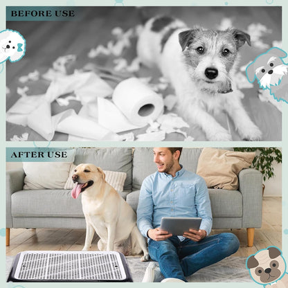 Mifoci 2 Pcs Dog Pee Pad Holder Potty Tray Portable Dog Litter Box Toilet Training for Small Medium Large Pet Puppy Indoor Outdoor