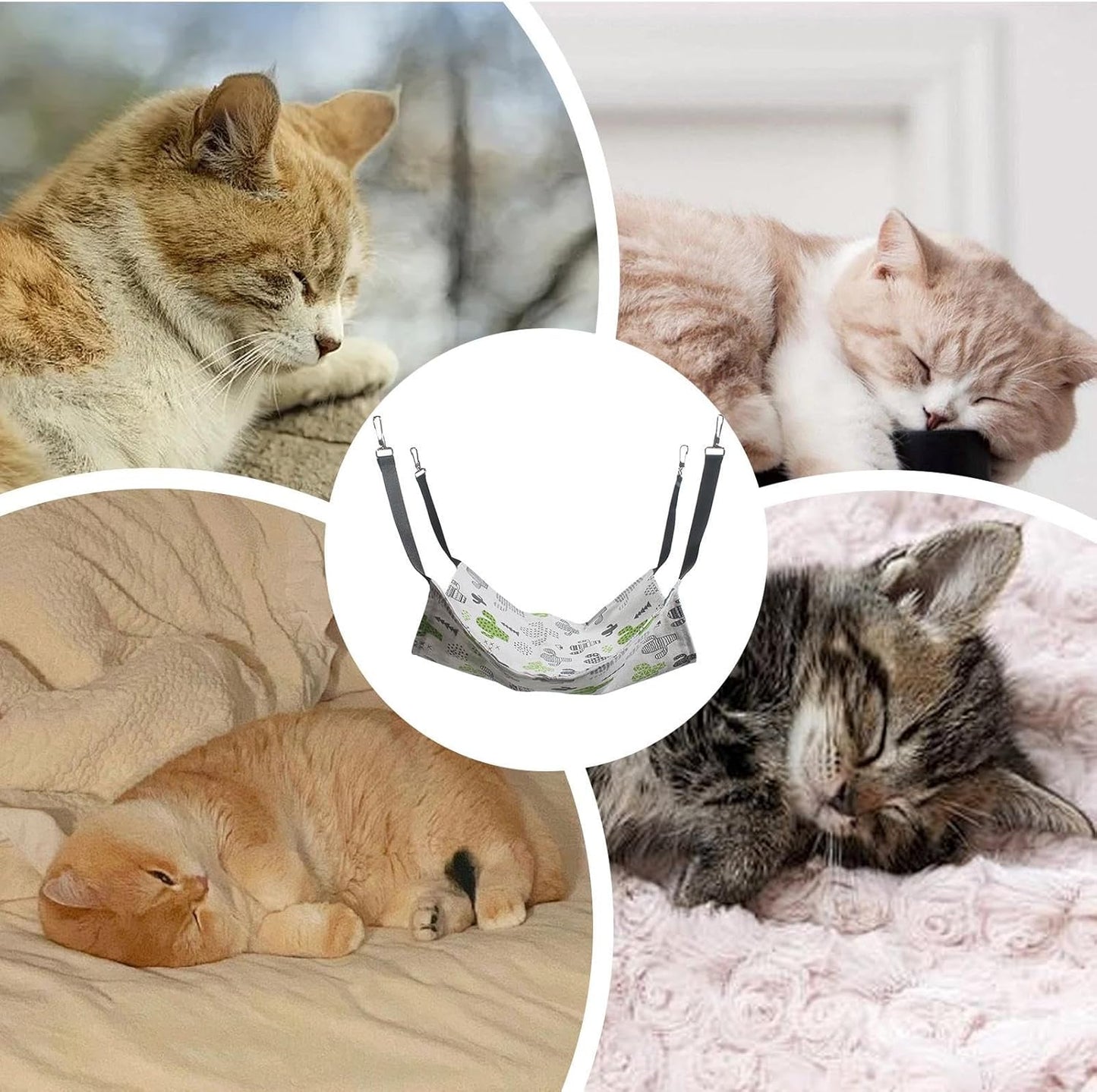 Cat Hammock for Cage | Soft Warm Fleece-Lined Comfortable - Winter Indoor Cat Swing Hammock | for Kitten Ferret Bunny Hamster Mice Home Outdoor Window Bedside