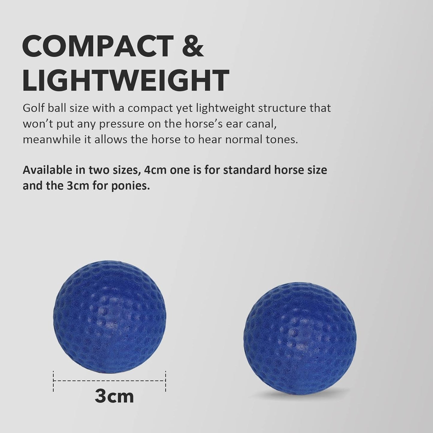 Harrison Howard EaseFit Equestrian Earplugs Horse Foam Ear Plugs Balls Pair-Champion Blue