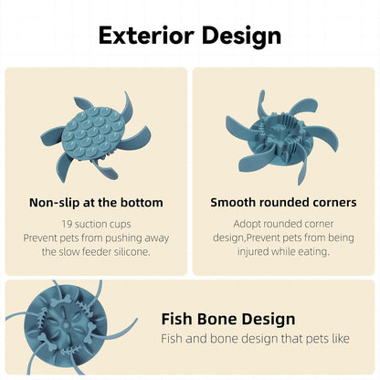 Slow Feeder Insert for 4.5"-7" Dog Bowl, Cuttable Silicone Maze with Suction Cups, Anti-Gulping Slow Eating Mat, Dishwasher Safe