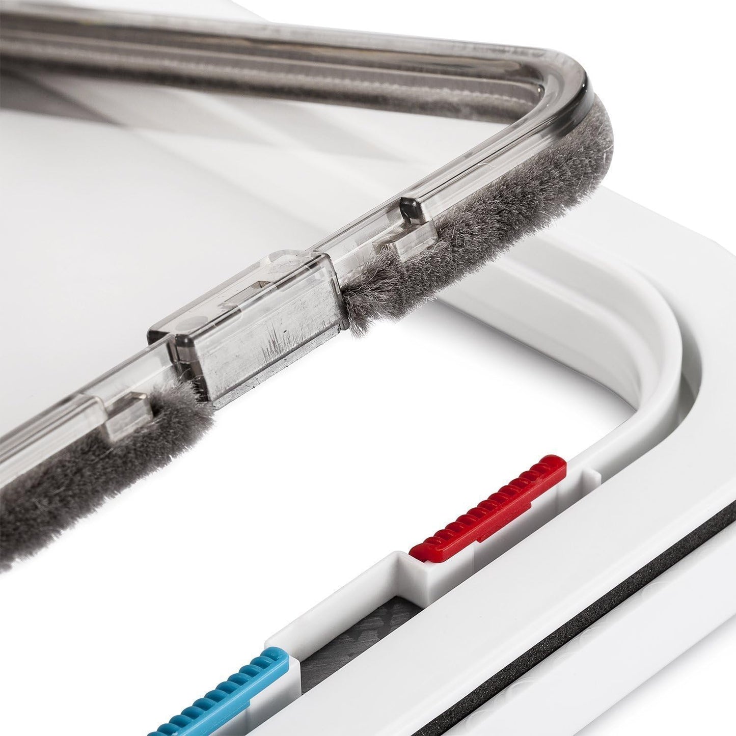 Depets Medium Cat Flap Door with 4 Way Lock (Outer Size 7.5" x 7.8"), Magnetic Pet Door Kit White, Weather-Resistant Cat Door for Cats & Doggy