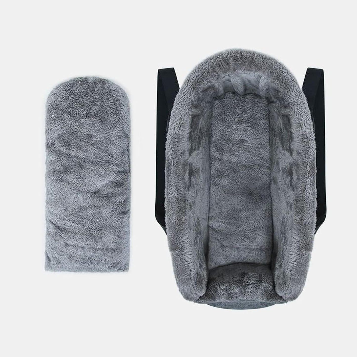 Elevated Dog Car Seat for SUV & Sedan - Pet Booster Seat with Safety Belt & Anti-Slip Platform, Convertible into Travel Carrier Bag & Indoor Bed (Grey)