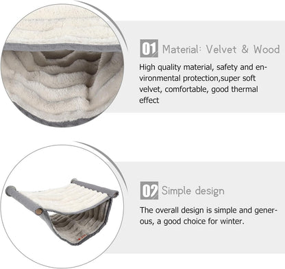 ERINGOGO Hamster Hanging Bed and Small Pet Hammock Detachable Warm Cage Accessory with Soft Fabric for Winter Use in Hamster Cages and Small Animal Habitats