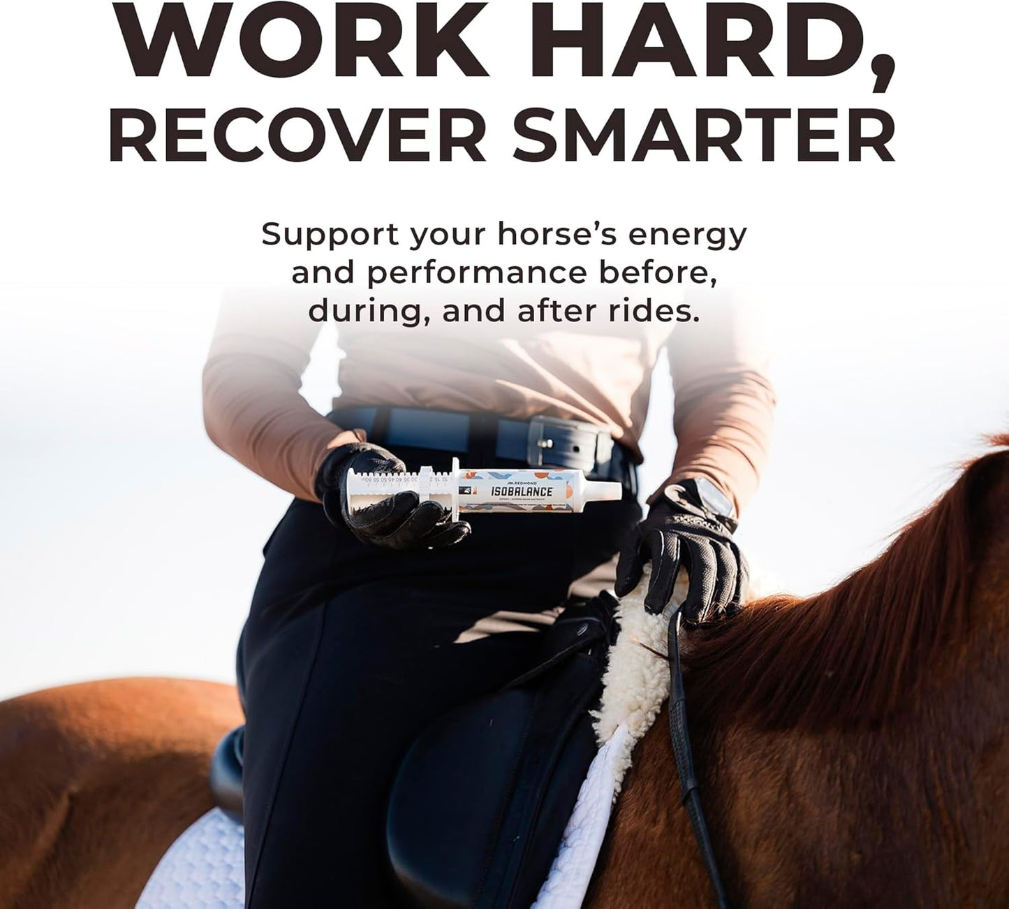 Redmond IsoBalance Horse Electrolyte Paste, Equine Performance and Mineral Rich Hydration Formula
