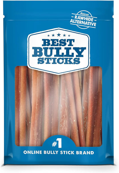 Best Bully Sticks 4 Inch Bully Sticks - 8 oz (Pack of 1) - Natural Grass-Fed, Grain and Rawhide Free, Ideal for Small or Young Canines